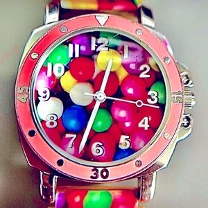 Top Trenz Colorful Candy Water Resistant Analog Kids Watch